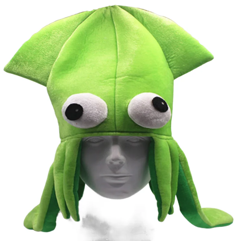 Four Colours Velvet Squid Hat Fun Sea Animal Party Octopus Hat Halloween Child AdultParty Dress Up Headwear Props Decoration