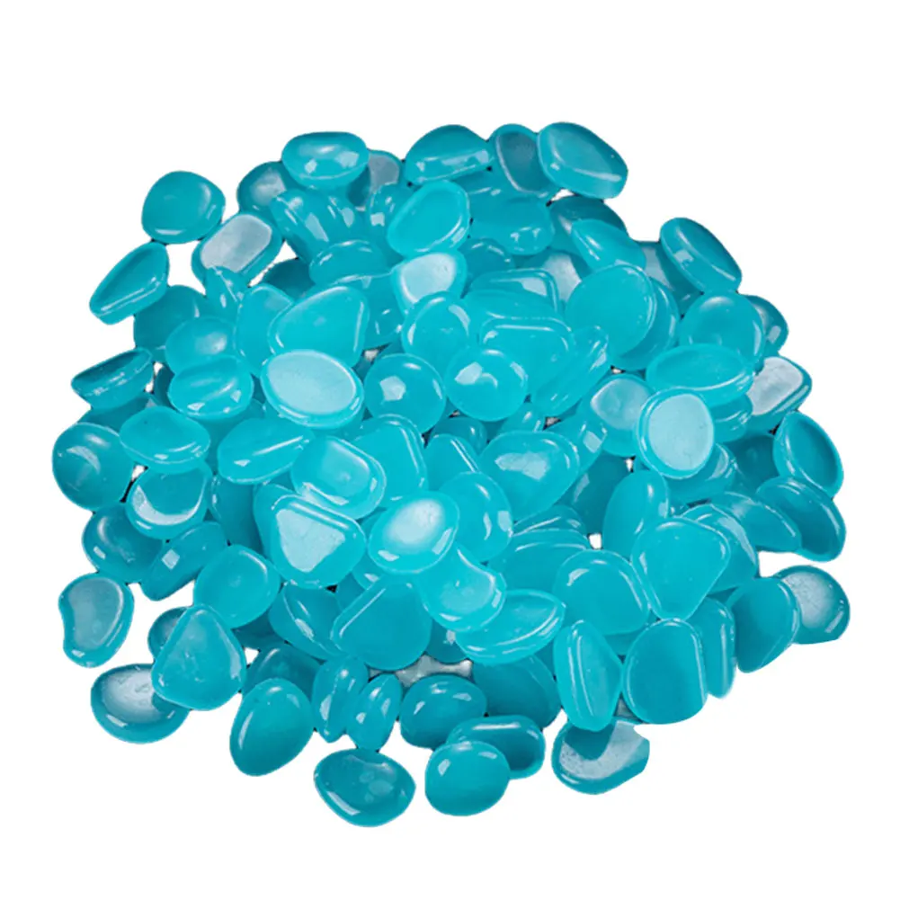 100 قطعة يتوهج في الظلام حديقة الحصى الأحجار الصخور لساحة والممرات ديكور الجنية حديقة DIY بها بنفسك الحجارة المضيئة الزخرفية #6