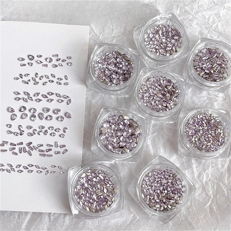 

Little Flat Bottomed Edge Zircon Horse Eye Rhinestones Crystal Shiny Glitter Powder Sequins DIY Nail Art Accessories Decorations