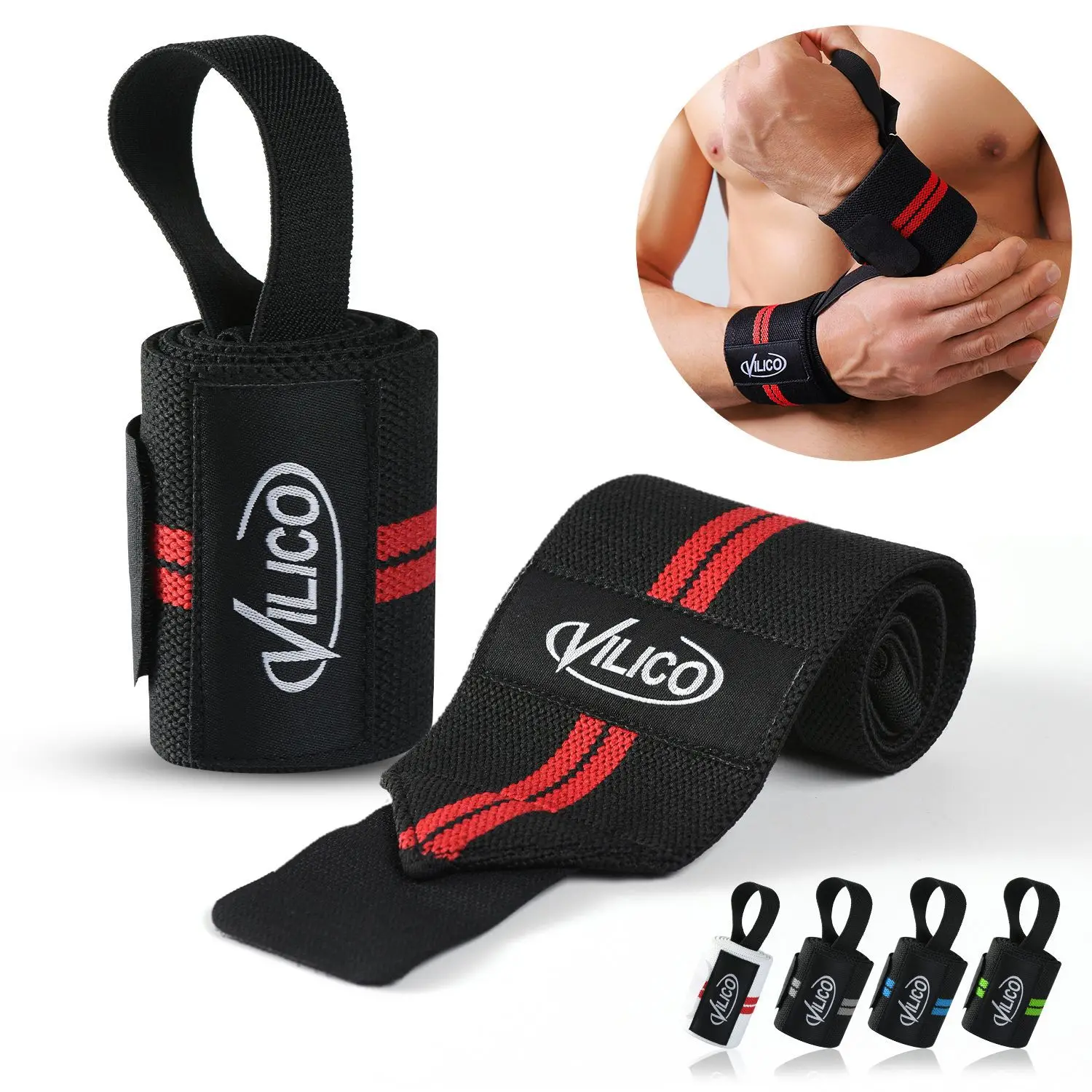 1 correa de presión para ejercicio, muñeca elástica, presión de muñeca, levantamiento de pesas, vendaje deportivo para muñeca, protector de muñeca contra esguince para hombres
