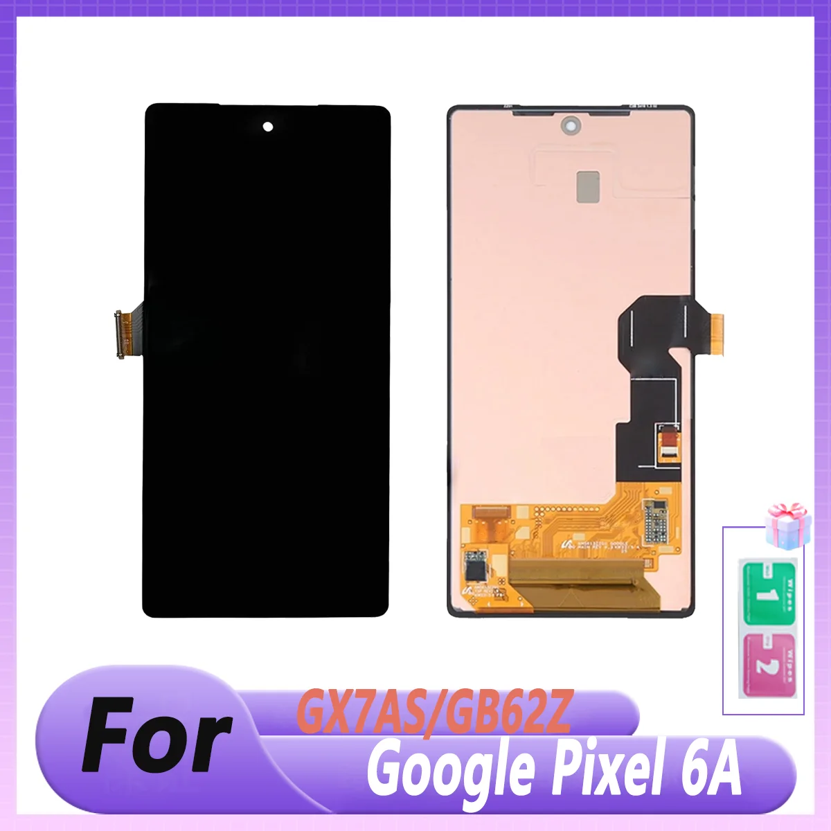 구글 픽셀 6A용 팝 AMOLED 스크린 LCD 디스플레이 터치 패널 스크린 디지타이저 어셈블리 픽셀 6A GX7AS/GB62Z 부품 LCD