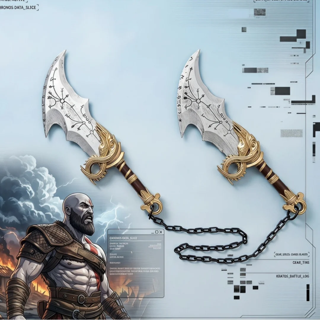 17inch God Of War Kratos Katana Anime Cosplay Prop Ninja Knife Sabre Multiple Styles Real Size 1:1 Scale PU Material Toy Gift