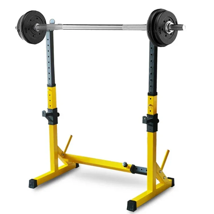 

Household barbell rack support weight lifting bed horizontal pushing frame fitness equipment adjustable squat rack