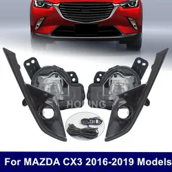 1 Set 10W LED Fog Light upgrade Kit For MAZDA CX3 CX-3 2017 2018 2019 Grille Driving LED Fog Lamp With Wires switch set