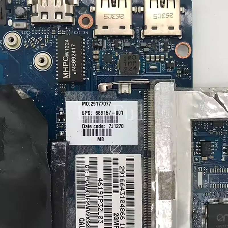 

QAU51 LA-8731P For HP ENVY6 ENVY4 SleekBook 6-1000 Laptop Motherboard HD7500G 1G A6-4455M CPU 689157-001 689157-501