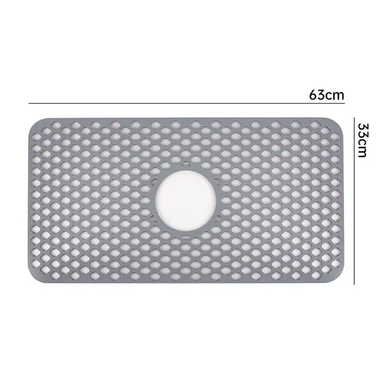 Rank! Kitchen Cutout Sink Mat Non-Slip Sink Mat Silicone Sink Protector for Kitchen Sink Heat Resistant Kitchen Sink Mat
