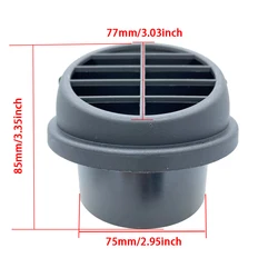 75mm/2.95inch 따뜻한 히터 주차 히터 에어 벤트 자동차 히터 공기 배출구 Webasto 트럭 자동차 부품 용 방향 회전 가능