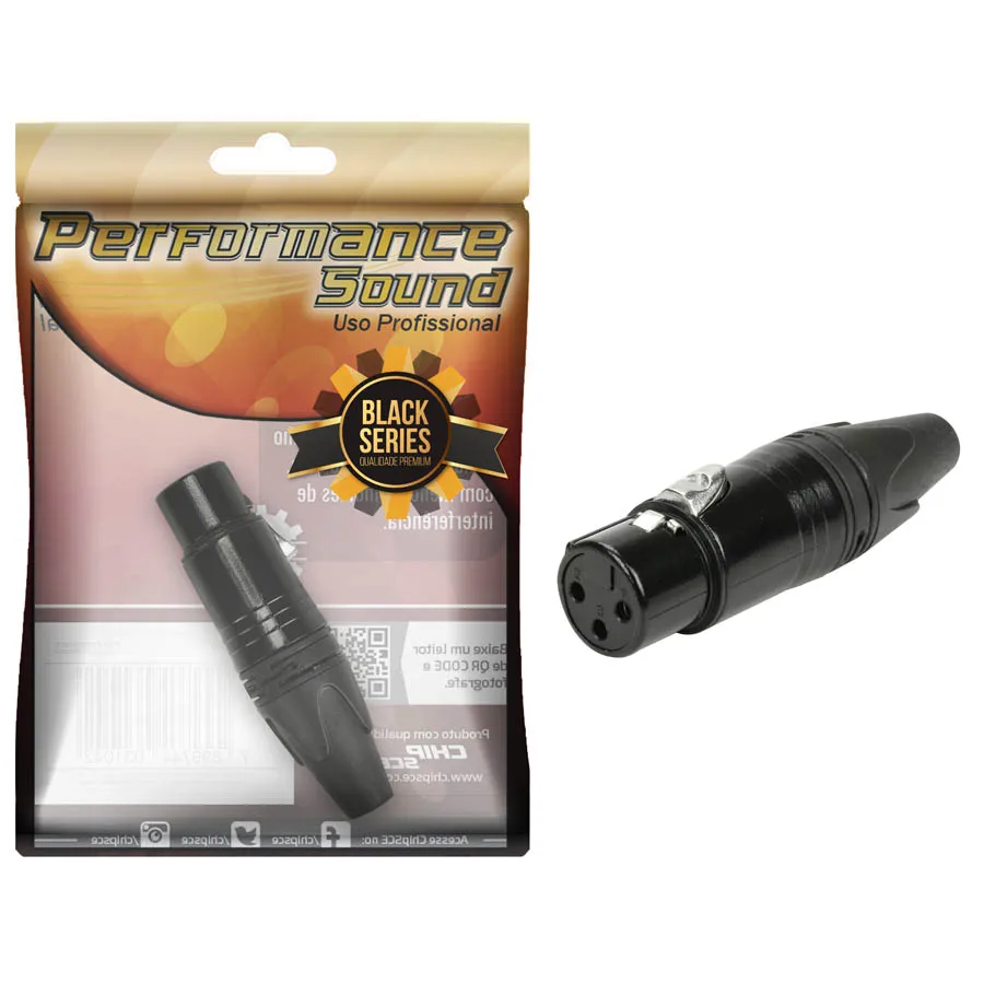 Female Cannon Plug-Premium Professional-Black Series-Black