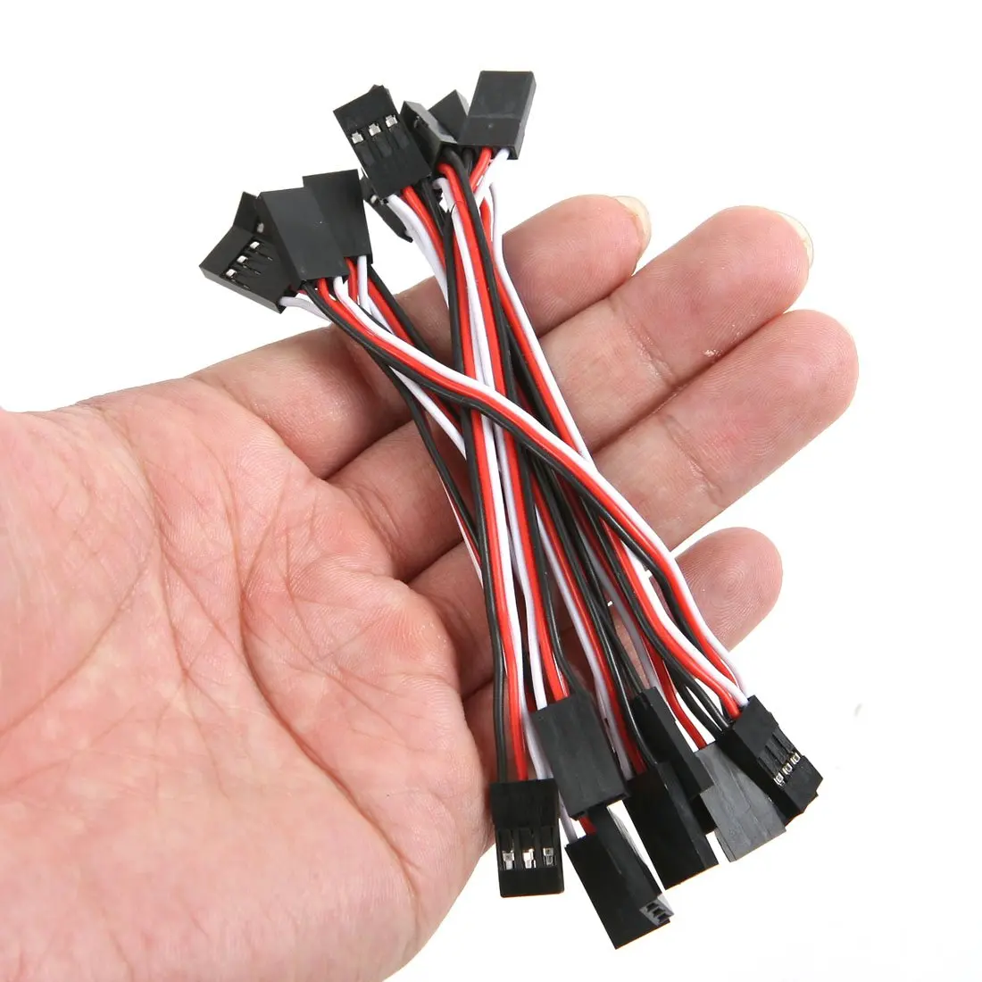 ETRT 10Pcs 10cm Servo Extension Lead Wire Cable MALE TO MALE