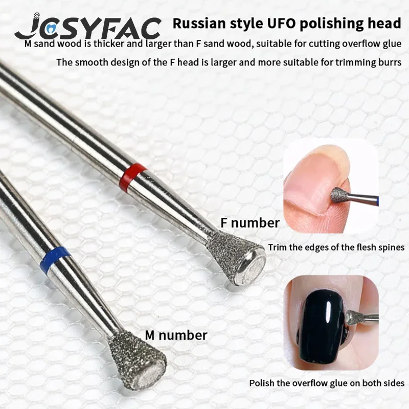 1 Uds. Fresa de diamante, brocas para uñas calvas, accesorio de manicura, broca para uñas, herramientas para quitar cutículas