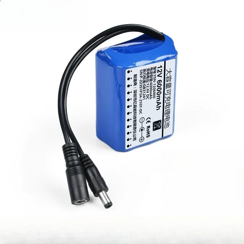 12V 18650 Lithium Battery Pack Large Capacity Built-in Protection Board Small Size Rechargeable Battery For Speaker Customizable