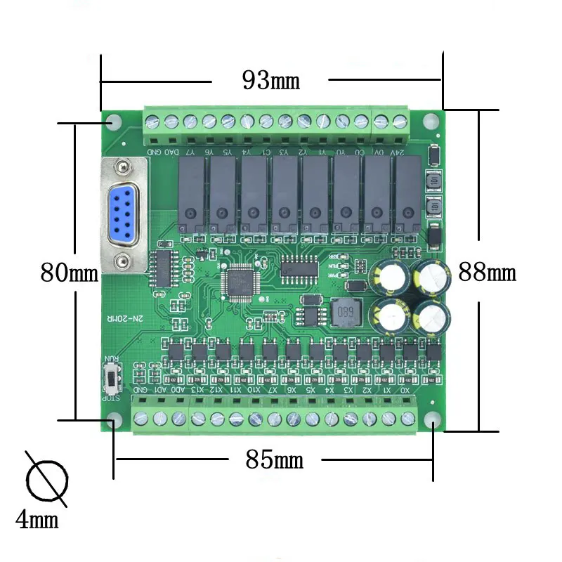 

Программируемый контроллер FX2N-20MR PLC, промышленная плата управления, 12 входов, 8 релейных выходов