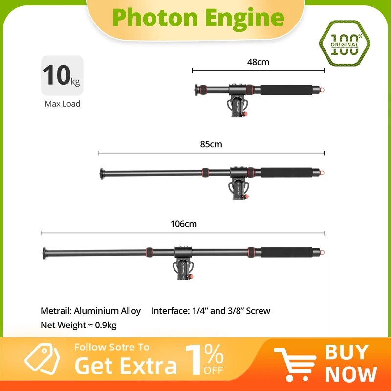 

AMBITFUL GM104 Aluminium alloy tripod extenged crossbar ledgth 48-106cm adjuatbale for sony Canon Fuji nikon and mobile phone