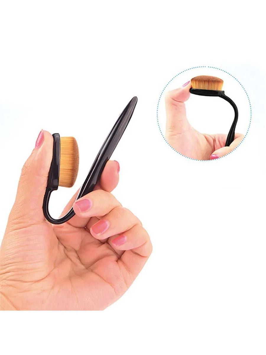 Pinceau de fond de teint de grande taille en forme de brosse à dents, outil de maquillage pour une application rapide et uniforme de crèmes et de poudres cosmétiques, 1/2/5/10 pièces