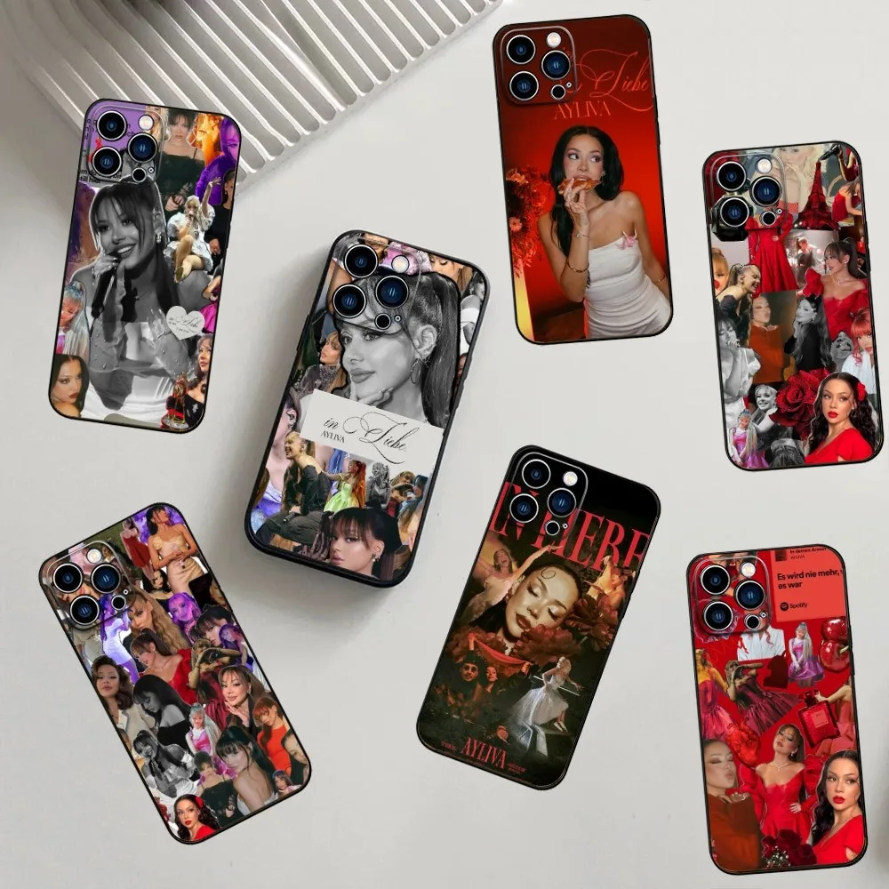 A-Ayliva German Singer Phone Case For iPhone 16,15,14,13,12,11,Pro,X,XS,Max,XR,Plus,Mini Soft Silicone Black Shockproof TPU