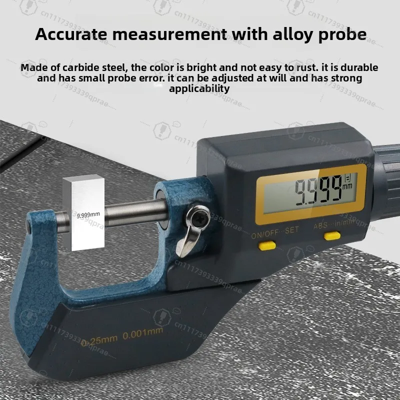 Digital Outside Micrometer, 0-25mm Electronic Screw Gauge, 0.001mm Precision Digital Micrometer for Outer Diameter & Thickness