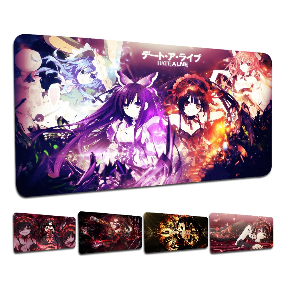 

Tokisaki Kurumi Custom Skin Natural Rubber Gaming Mousepad Desk Mat Size For Game Keyboard Pad For Gamer