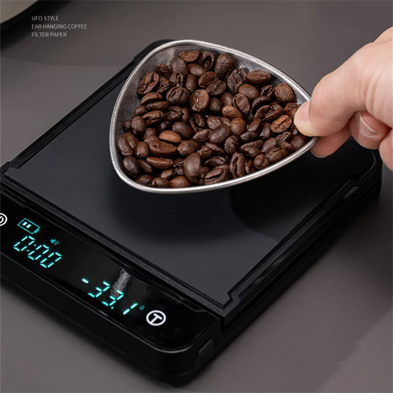Stainless Steel Teaspoon Coffee Bean Dosing Cup Weighing Tray Vessel Coffee Bean Spoon Shovel Coffee Beans Dose Trays Sprayer