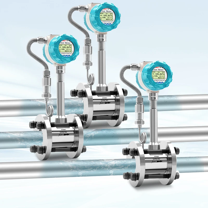 High Temperature Vortex Flowmeter Gas Liquid Flowmeter  Natural Gas Steam Flow Meter
