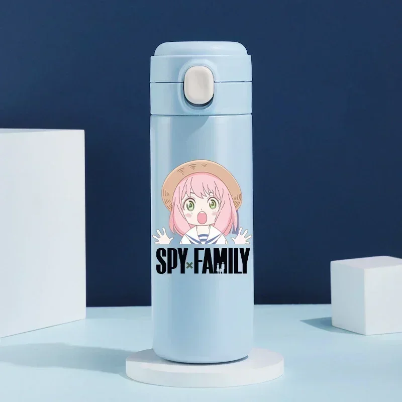 Anime Kawaii Cartoon 420 ML SPY×FAMILY  304 Stainless Steel Student Water Cup Anya Printing Pea Thermos Cup Birthday Gifts