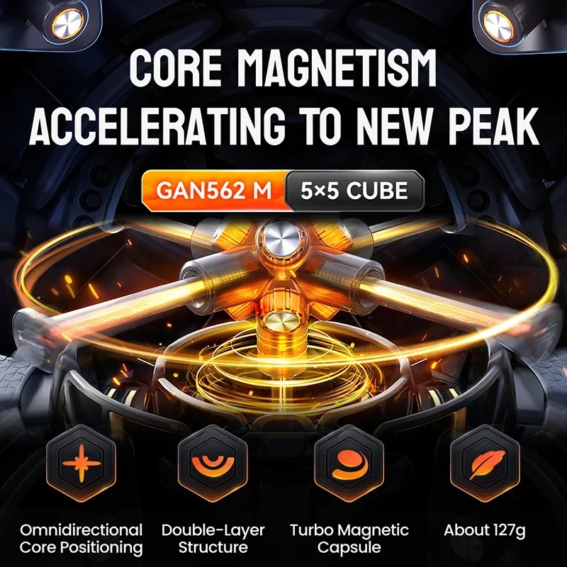 GAN 562M 5x5 Magnetic Speed Cube GAN562M 5x5 Speed cube GAN562 M Professional Magic Cube Puzzle Toys for Kids