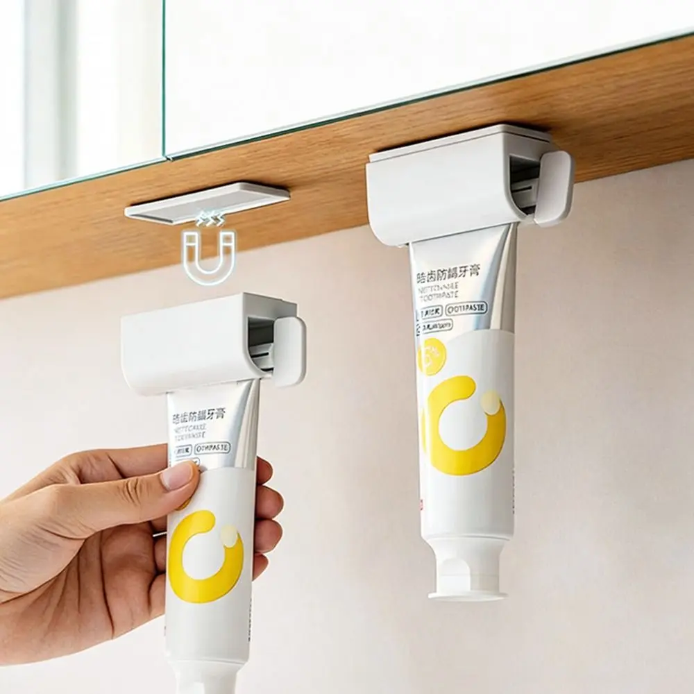 

Manual Rotating Toothpaste Squeezer Labor-Saving Wall-mounted Toothpaste Tube Rollers Tightener Easy To Use Toothpaste Dispenser