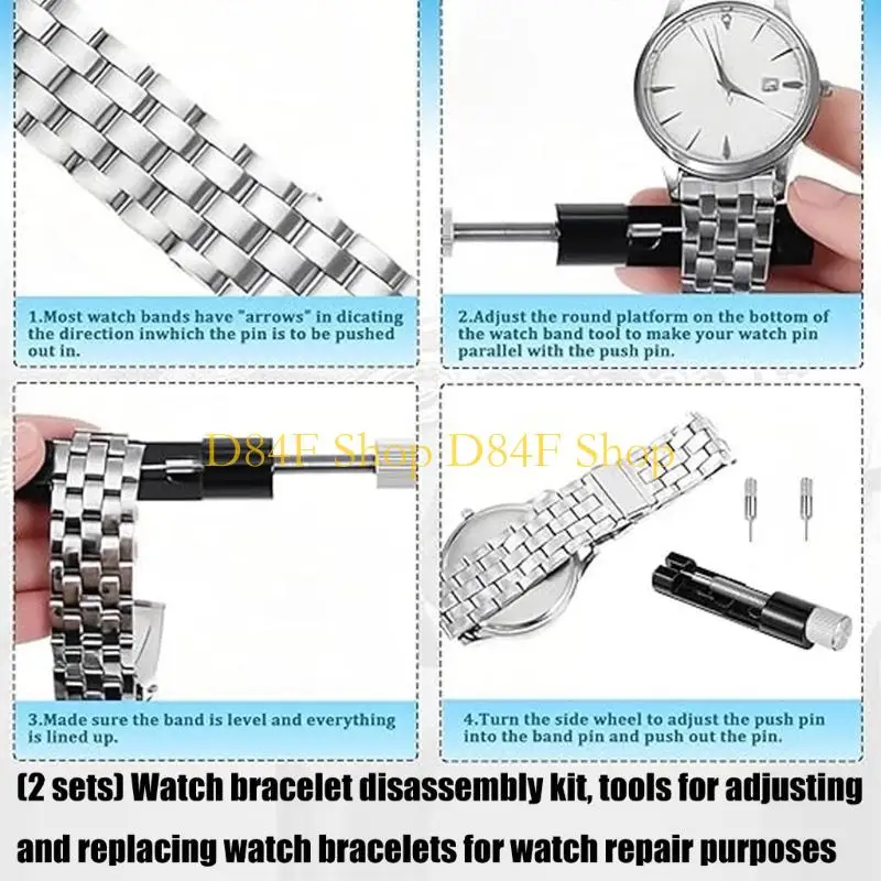 

D84F Инструмент для удаления звеньев браслета для часов Профессиональный ремешок для часов Инструмент для удаления металлических