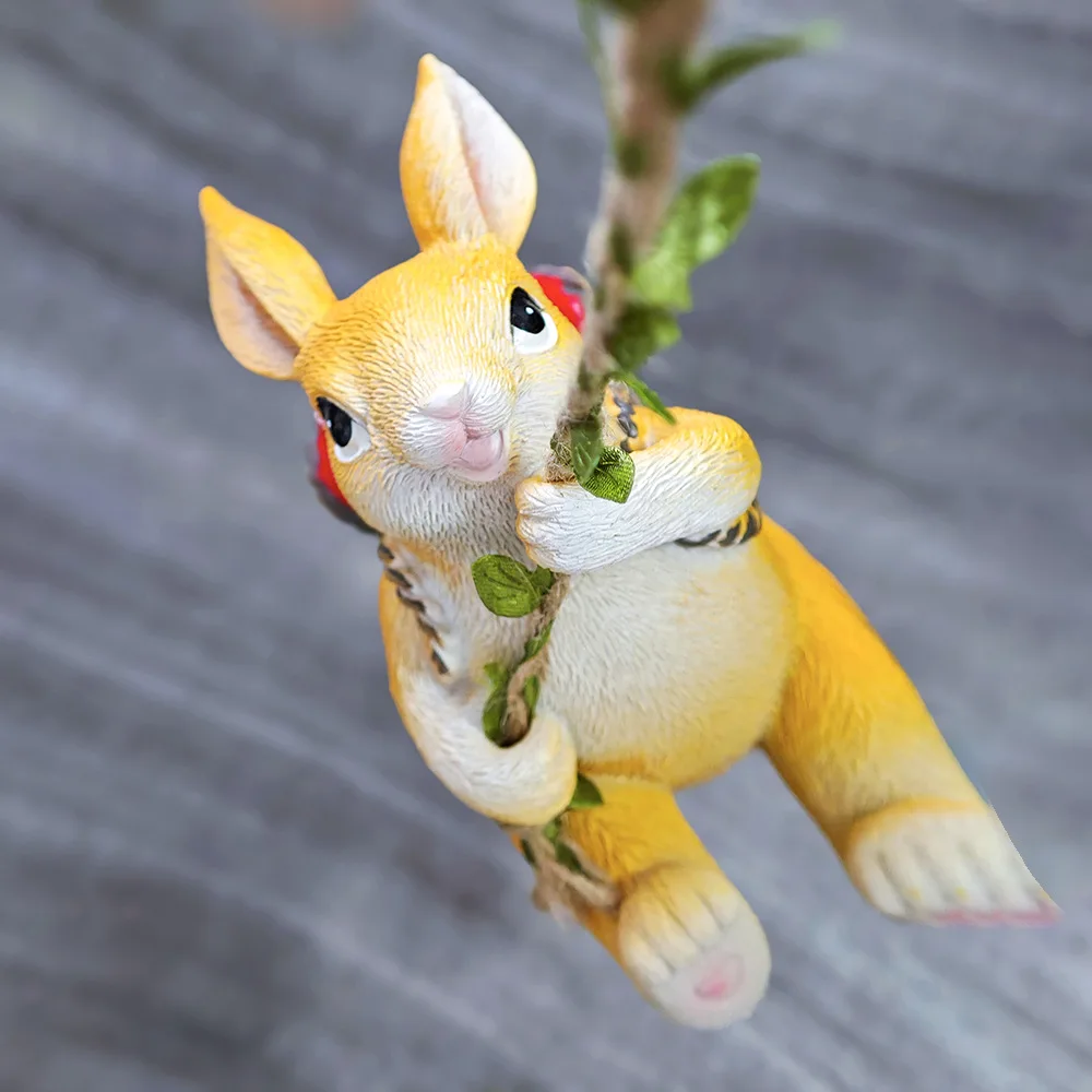 

Climbing rabbits, resin animal statues, home crafts, home gardens, rockeries, fun decorations, backyard accessories
