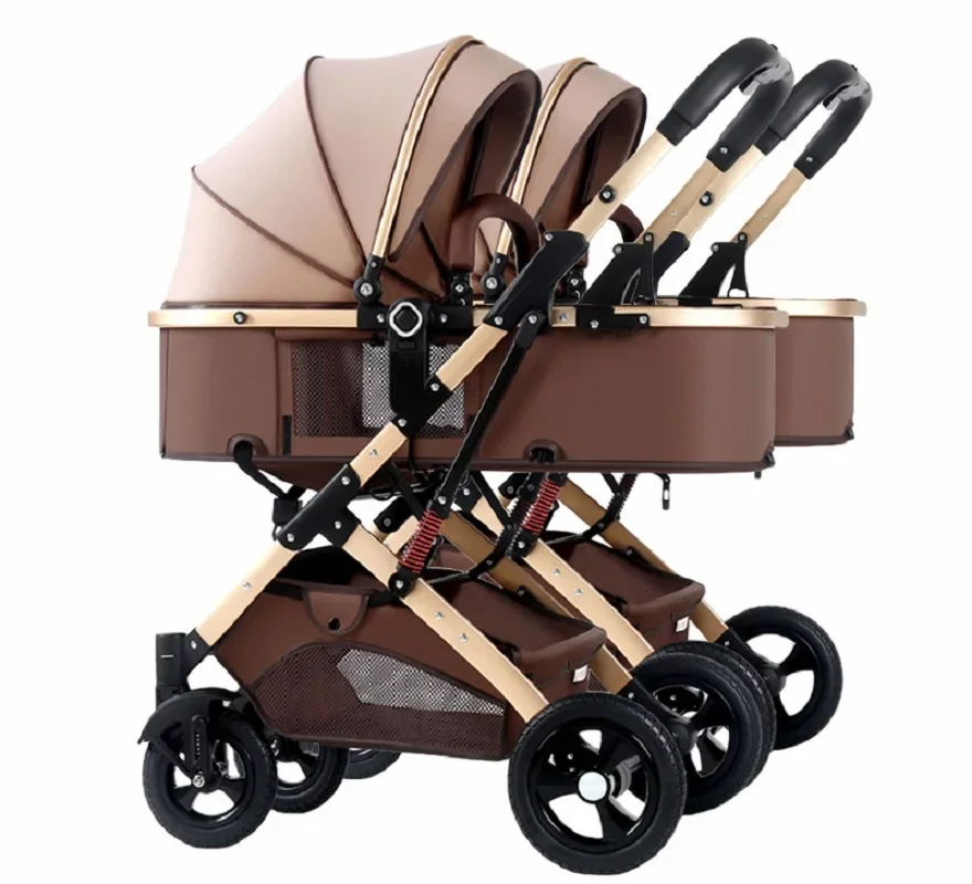 Premium 2023 2024 Twins 2 Kids 0 To 3 Years Double Big Baby Head Support Stroller