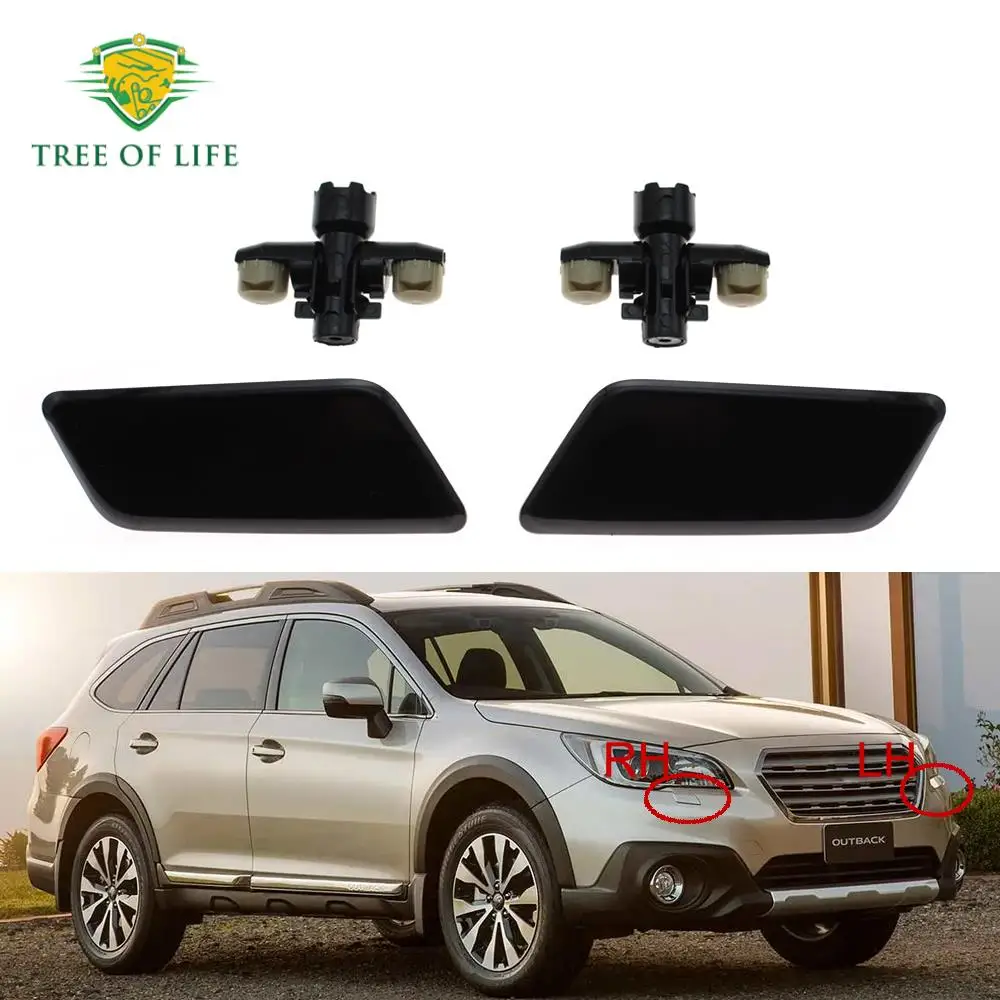 For SUBARU OUTBACK 2015 2016 2017 20018 Front Headlight Washer Nozzle Cover Headlamp Water Spray Jet Cap