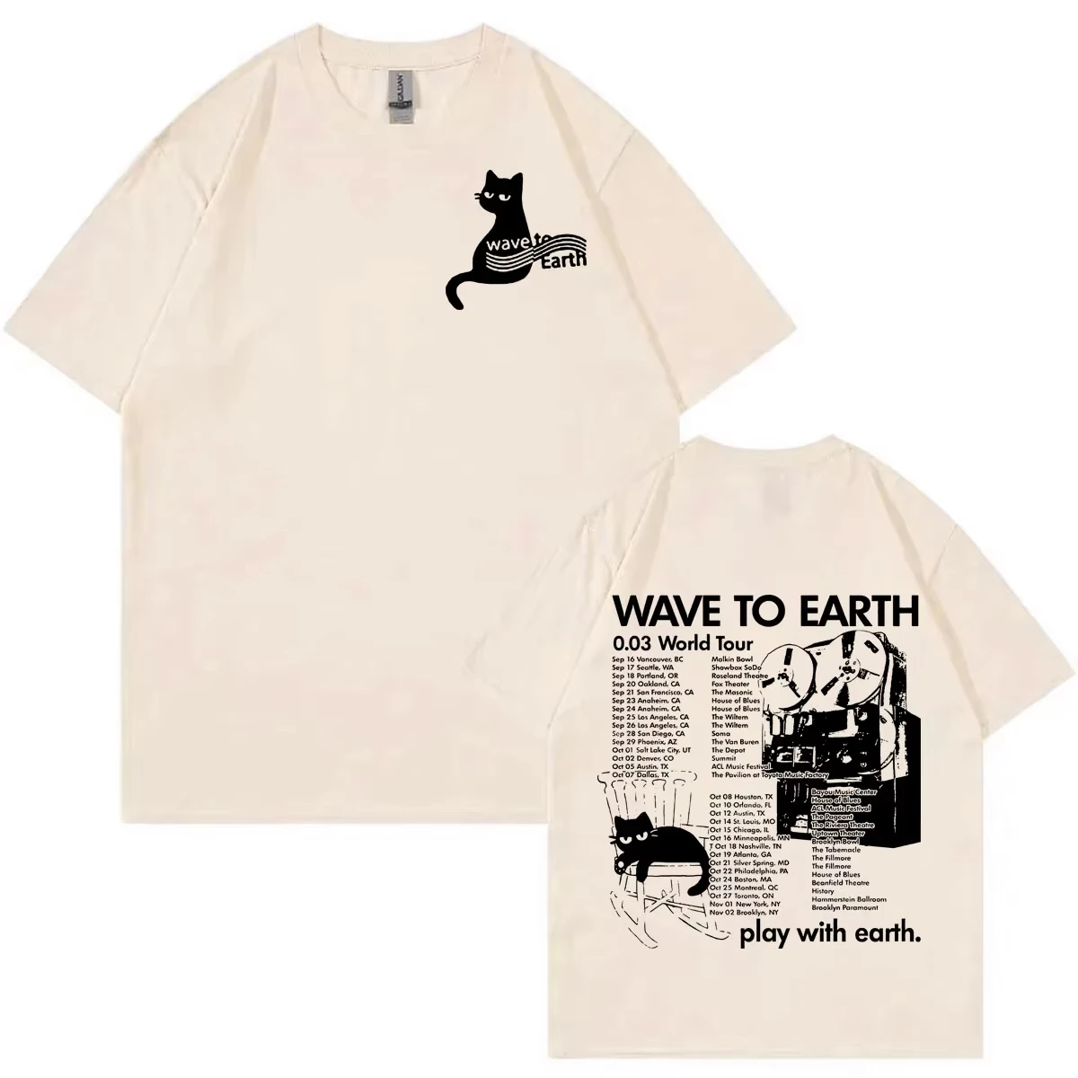 Wave To Earth 0.03 World Tour T-shirt Men's Women Harajuku Kpop Oversized T-shirts Fashion Trend Vintage Short Sleeve T Shirts