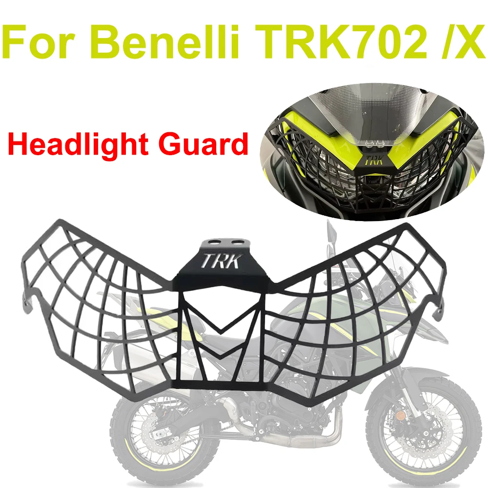

For Benelli TRK702 TRK702X TRK 702 X 2023 2024 Headlight Guard Protector Grill Headlamp Protections Cover Motorcycle Accessories