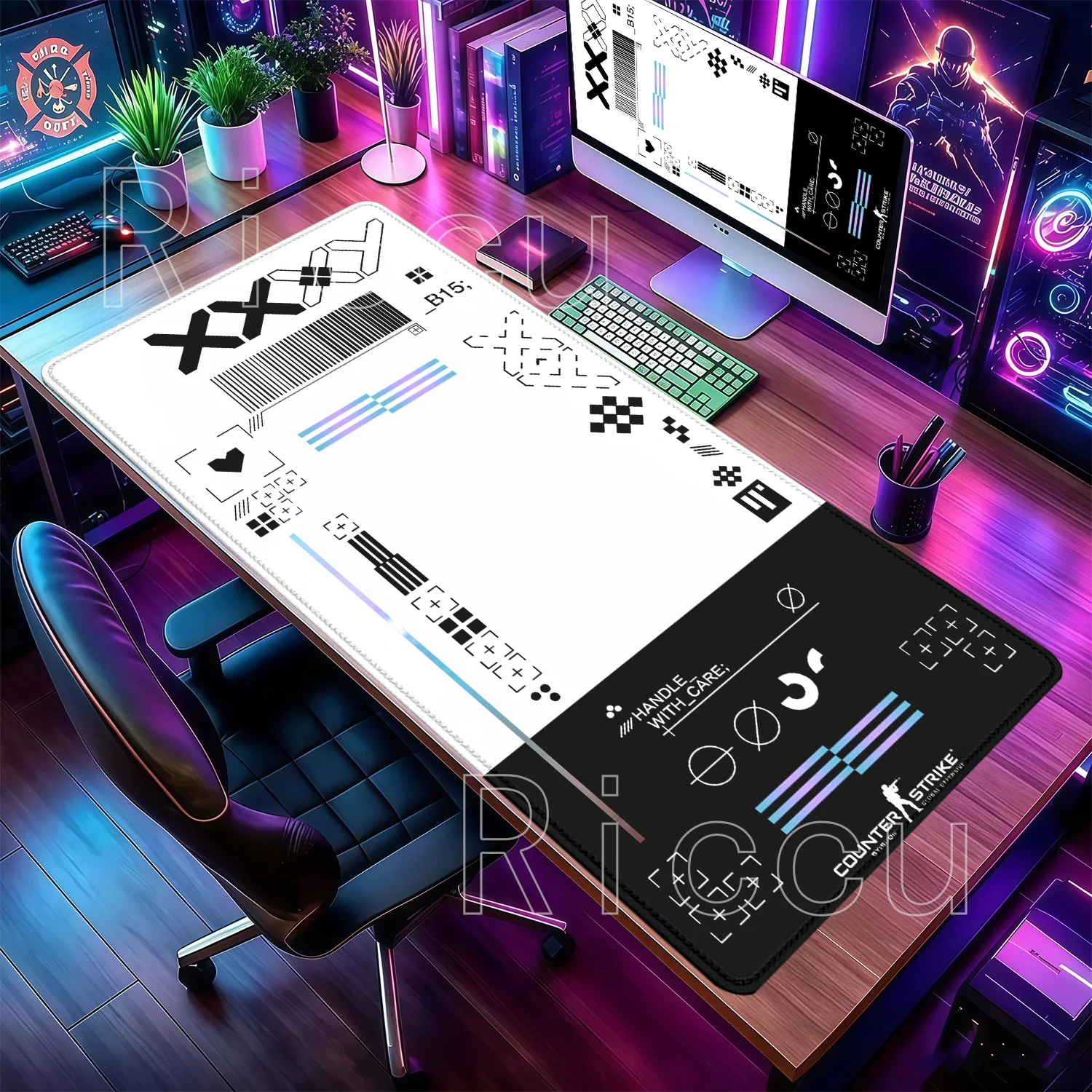 Mouse Pad CSGO Keyboard Overlock Mousepad PC Non-slip Base Mouse Mats Rubber Gaming Office Accessories XXL HD Printing Desk Mat