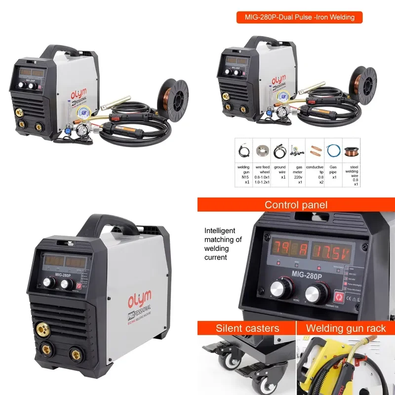 CO2 MIG Welding Machine Inverter Gas Welder For Stainless Steel Professional Portable Fast Shipping