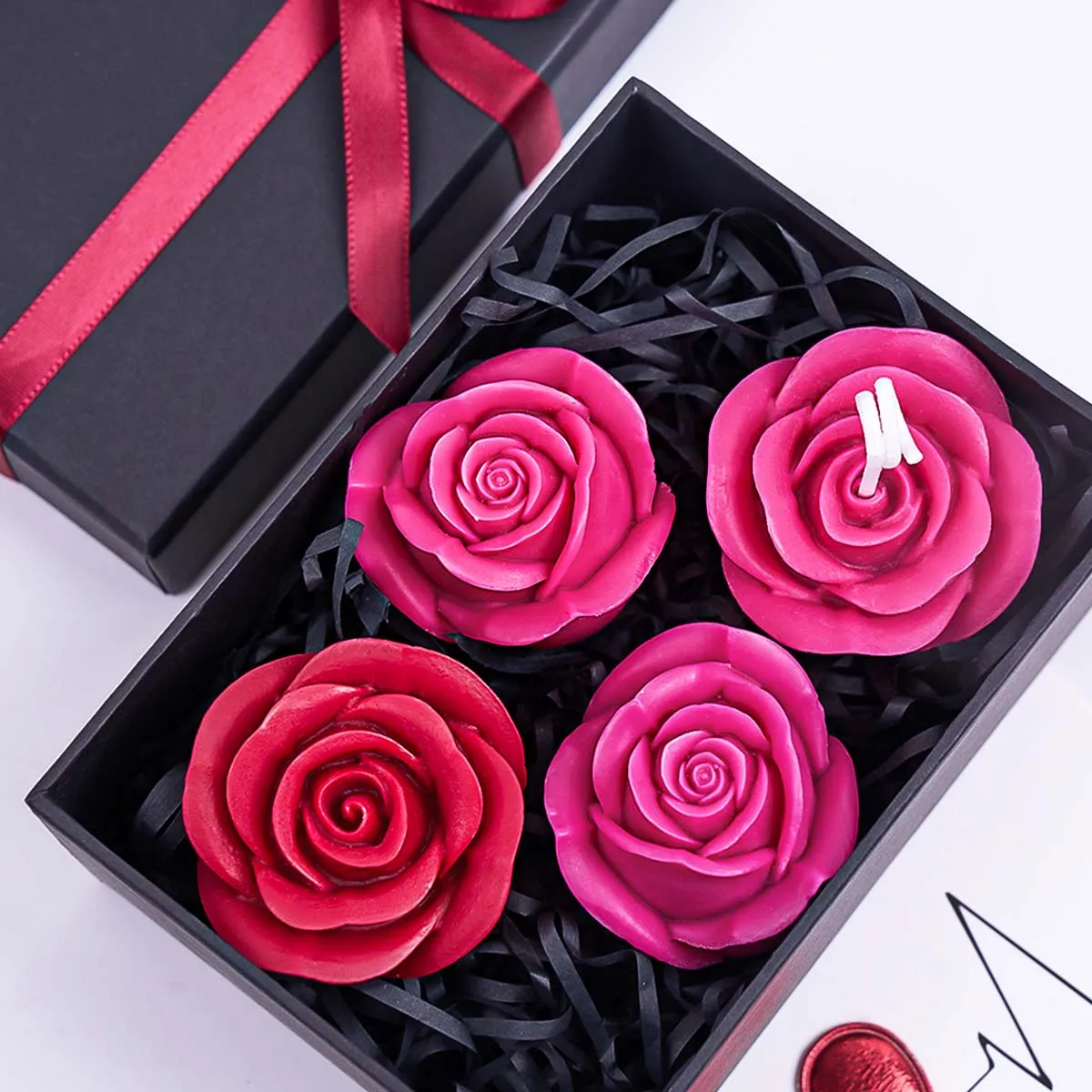 3D Rose Blume Silikon Kerze Form DIY Valentinstag Handwerk Geschenke Duftkerze Blumenstrauß Herstellung Zubehör Festival Ornament