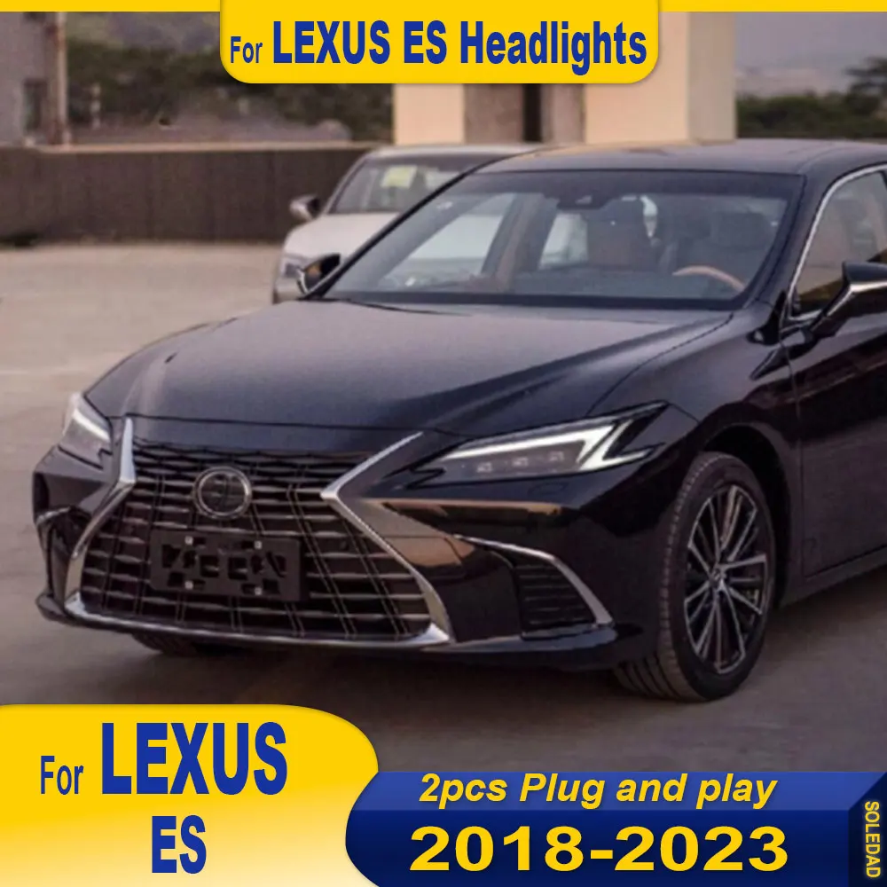 

Автомобильная фара для Lexus ES, полностью светодиодная фара 2018 2019 2020 2021 2022 2023 2024 2025 ES200 ES300H, автомобильные аксессуары дальнего света