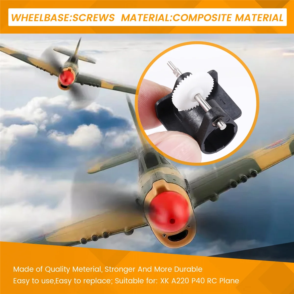 Set Roda Gigi Reduksi Motor untuk Suku Cadang Pesawat RC Wltoys XK A220 P40