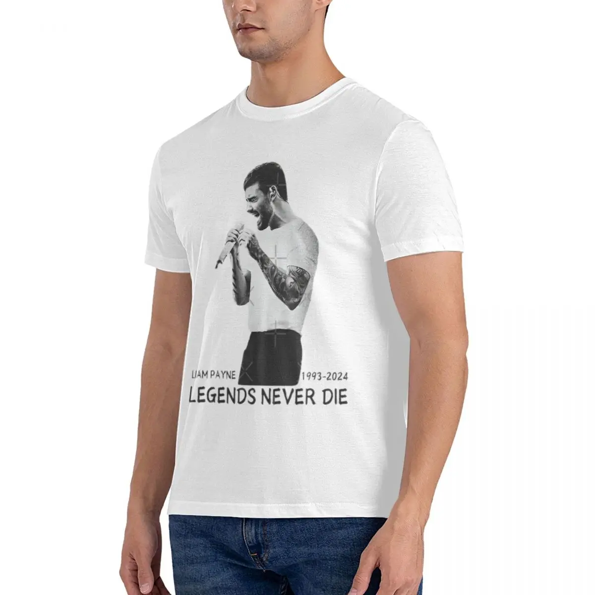 Liam Payne Legends Never Die 1993-2024 Men's T Shirts Casual Tees O Neck T-Shirts Pure Cotton 6XL official-website tops fugees