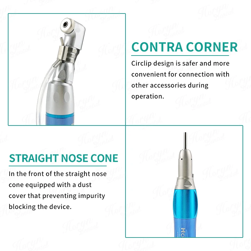 Colorful den tal Surgical Air motor Contra Angle Staight Slow Speed Handpiece Sets