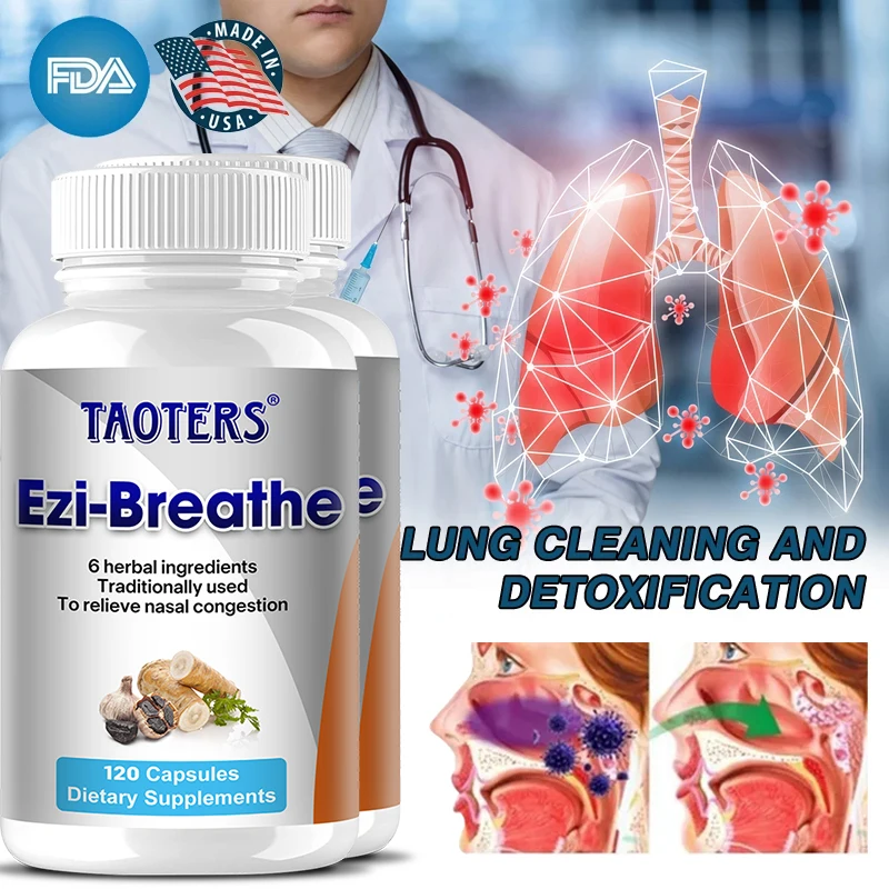 

Respiratory Detox & Cleanse - Cleanses and Purifies Lungs, Nasal Health, Itchy Nose, Stuffy Nose, Runny Nose, Sneezing Support