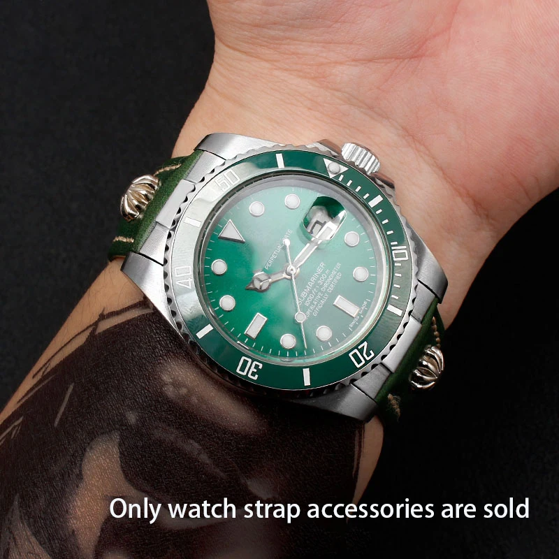 2 sztuki 20mm 21mm zakrzywiony koniec Link Endlink tylko dla Rolex Watchband Submariner pasek gumowa skóra bezszwowe połączenie