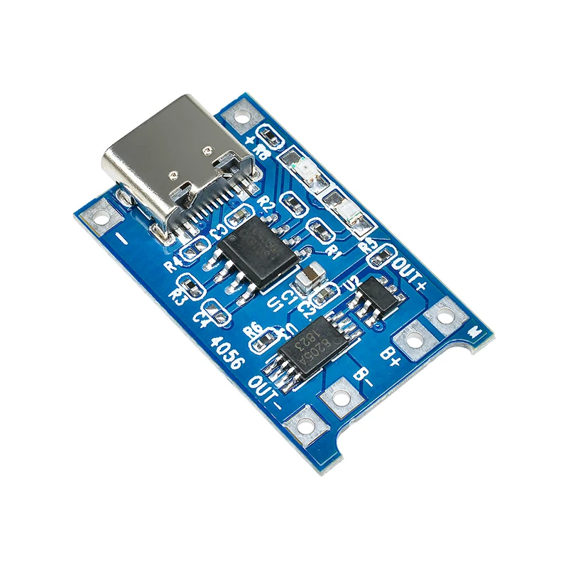 Papan pengisi daya baterai Lithium, 5 buah 5V 1A mikro/tipe-c/Mini 18650 TP4056 papan pengisi daya dengan perlindungan fungsi ganda Li-ion