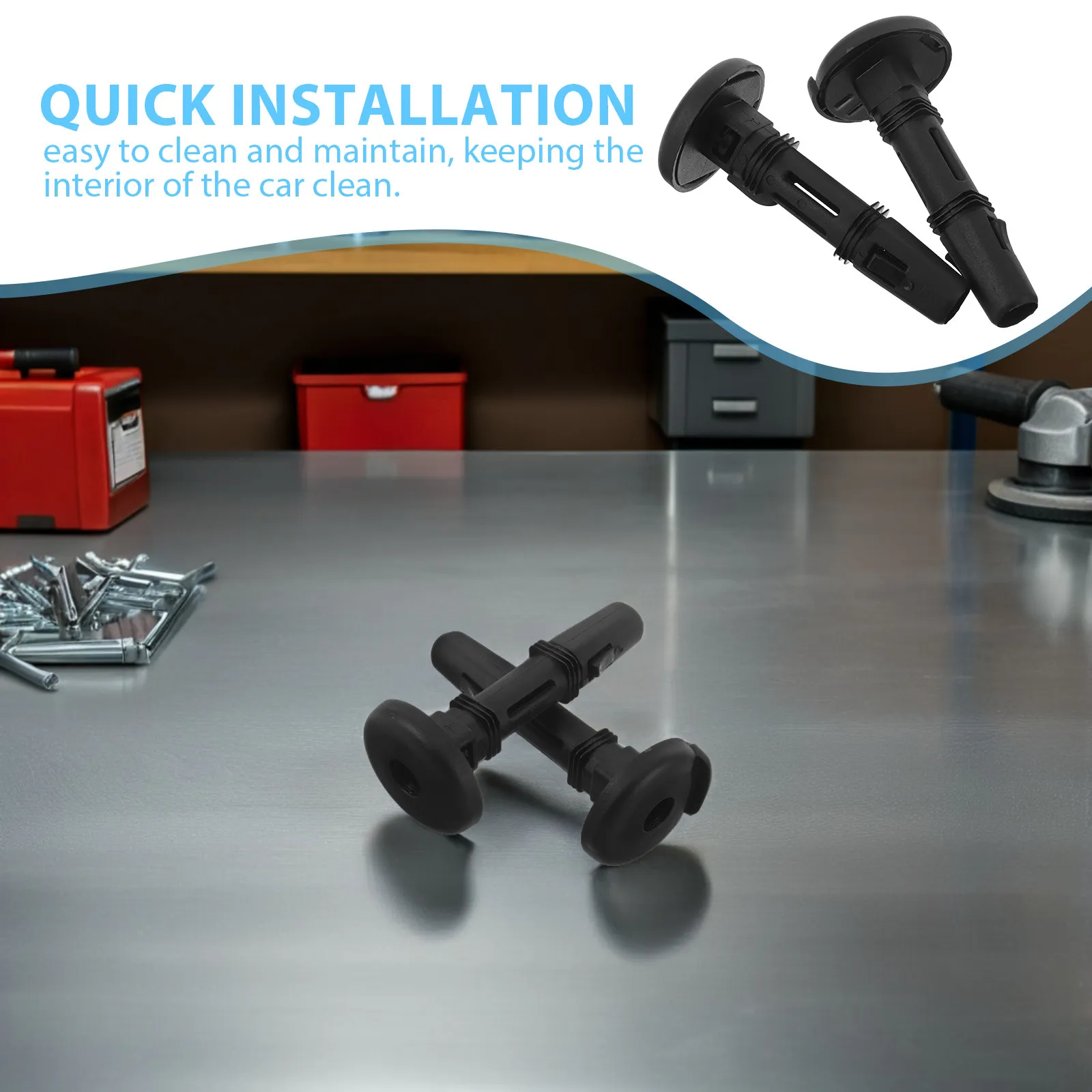 2Pcs Car Seat Headrest Guide Tubes Plastic Universal Headrest Insert Secure Locking Stable Positioning Support