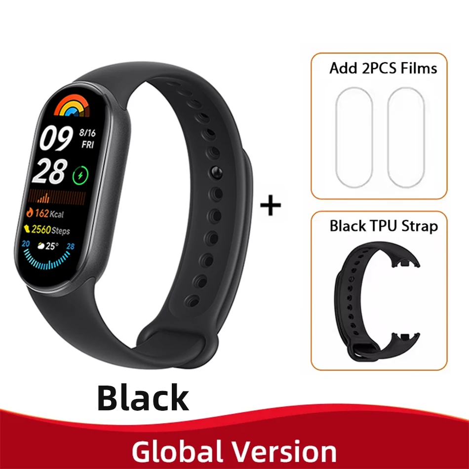 New! Global Version Xiaomi Band 9 Mi Smart Bracelet 9 Color AMOLED 1.62" Ultra 21 Days Battery Life Miband Wrist Watch Blood