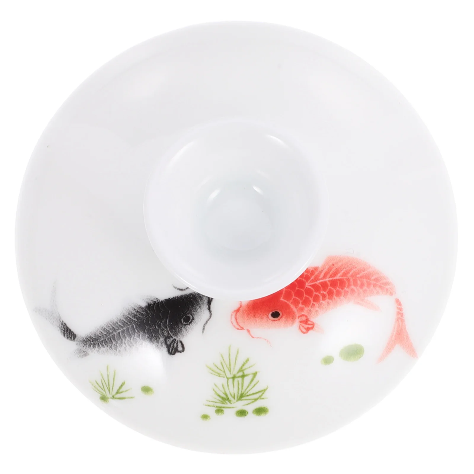 

Ceramic Cup Lid Simple Elegant Shape Secure Sealing Prevent Spilling Easy to Use Wash Replacement Tea Cup Lid Ceramic Mug Covers