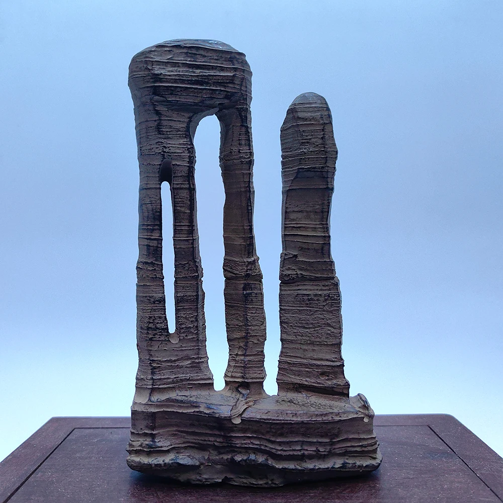 1PC Reiki Mountain Rock Reiki Asian Natural Stone Natural Precision Mountain Landscape Stone Gift Rock Crystals Stone Sculpture