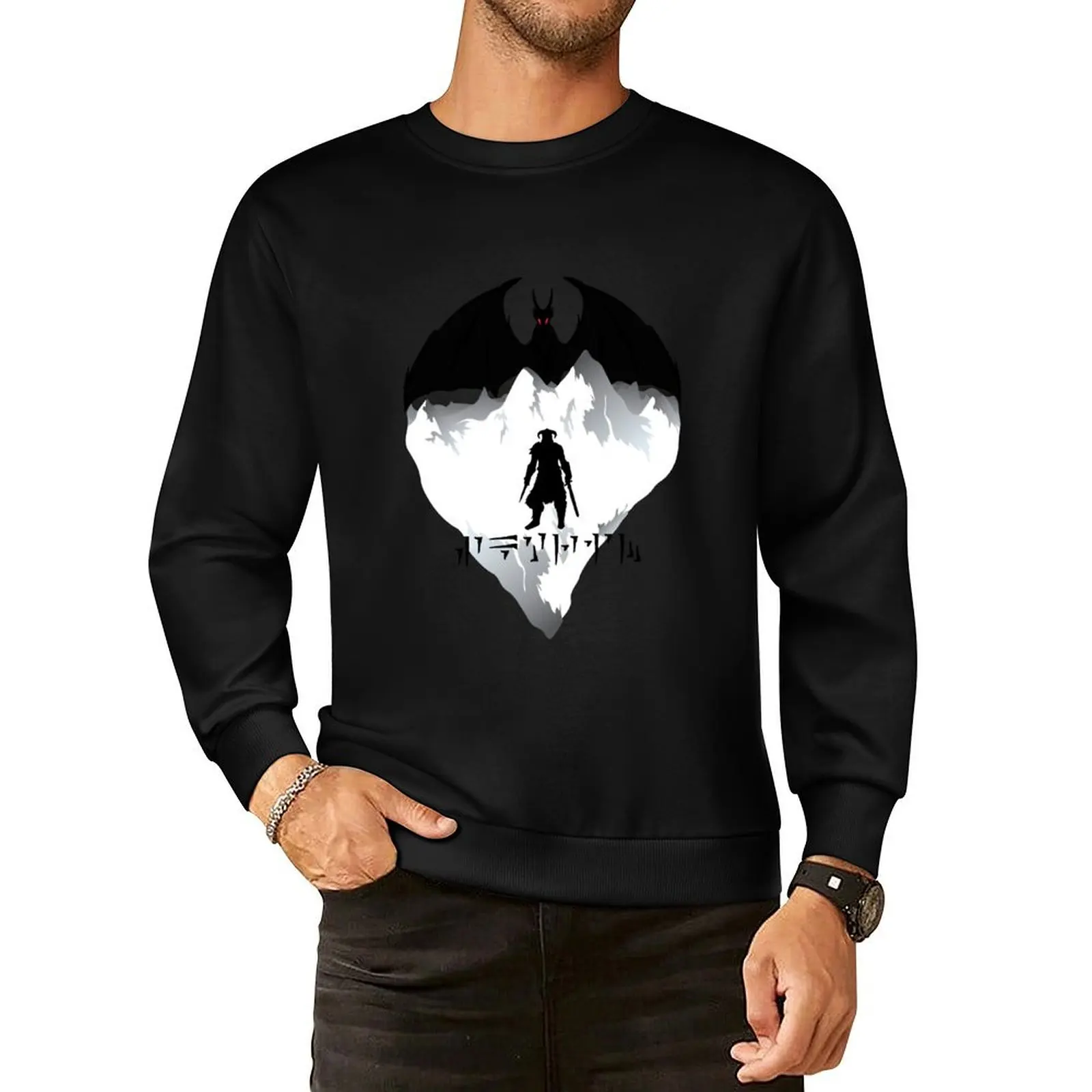 

Dovahkiin Pullover Hoodie men's sweat-shirt set mens clothes aesthetic sweatshirts