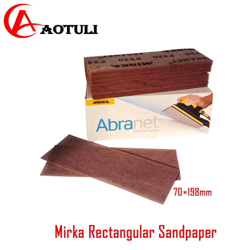 Mirka 70×198mm Rectangular Mesh Sandpaper - Flocking Car Sheet Metal Putty Grinding Mesh Sand 80-400 Grit