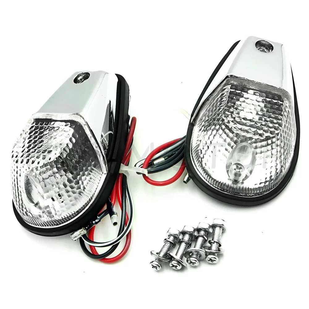 Clear Flush Mount Turn Signals Blinker Light for Universal Sportbikes Chromed  Free Shipping Motorcycle Parts