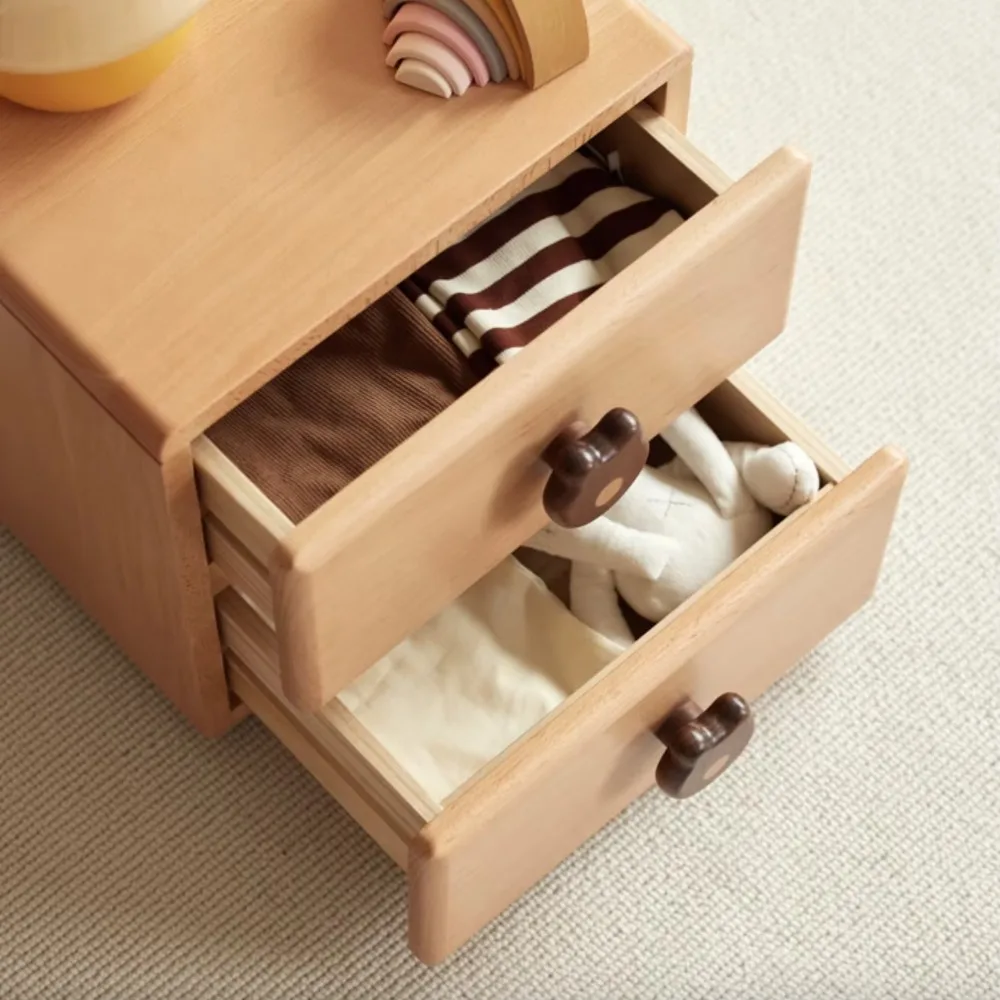 E2027 너도밤나무 어린이 침대 옆 테이블 어린이용 나이트 테이블 소년용 침대 옆 테이블 소녀용 나이트스탠드